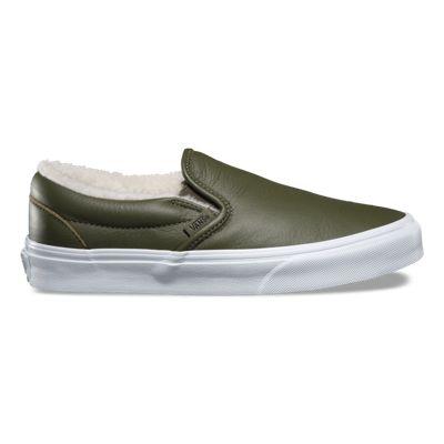 Vans Leather Slip-on (grape Leaf/true White)