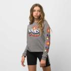 Vans Kids Smile Repeater Shorty Long Sleeve Tee (grey Heather)