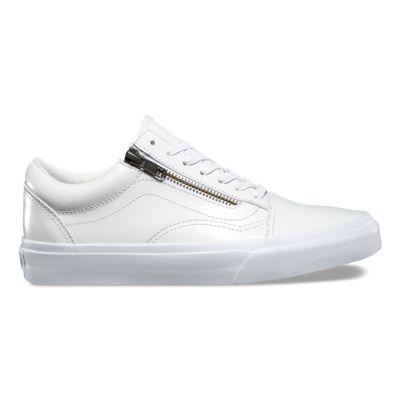 Vans Smooth Leather Old Skool Zip Dx (true White)