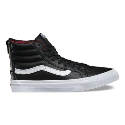 Vans Plaid Flannel Sk8-hi Slim Zip (black/true White)