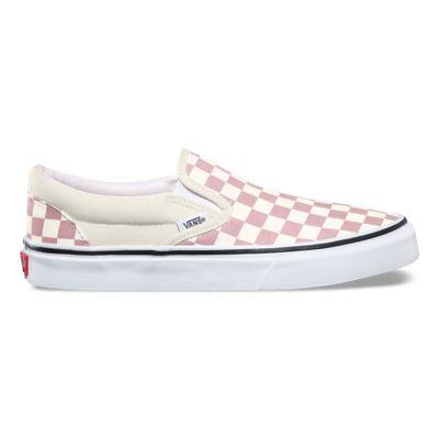 Vans Checkerboard Classic Slip-on (zephyr Pink/true White)