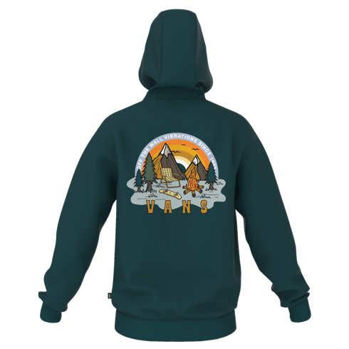 Vans Kids Off The Wall Vibes Pullover Hoodie (deep Teal)