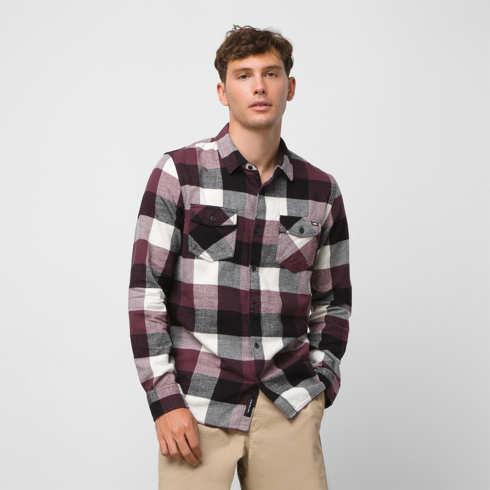 Vans Box Flannel Buttondown Shirt (catawba Grape/antique White)