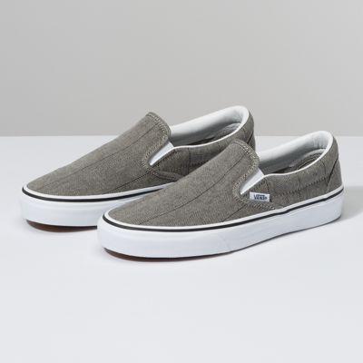 Vans Herringbone Slip-on (gray/true White)