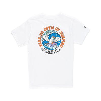Vans Little Kids Us Open Salty Seagull Short Sleeve T-shirt (white)