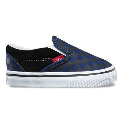 Vans Toddler Checkerboard Slip-on (black/blue Depths)