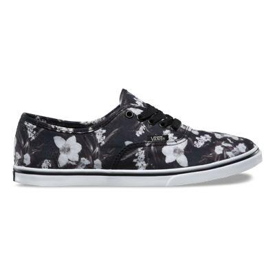 Vans Mens Shoes Skate Shoes Mens Shoes Mens Sandals Shoes Mens Shoes Blurred Floral Authentic Lo Pro (black/true White)