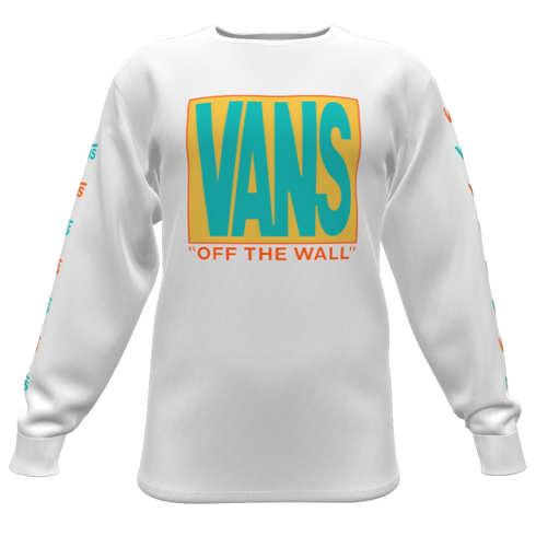 Vans Customs Big Vans Box Ceramic Flame Long Sleeve Classic Tee (customs)