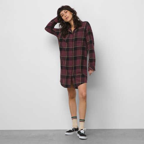 Vans Almost Friday Shirt Dress (catawba Grape)