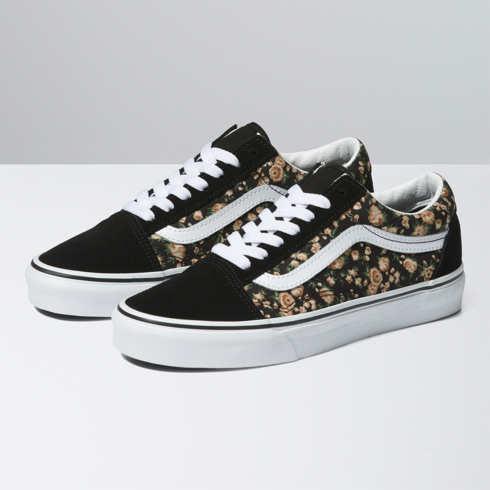 Vans Rose Dreams Old Skool Shoe (black/white)
