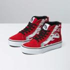 Vans Kids Sk8-hi Zip (ferocious Flame Racing Red/black)
