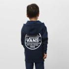 Vans Little Kids Authentic Original Full Zip Hoodie (dress Blues)