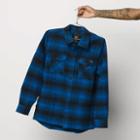 Vans Sullivan Heavy Weight Flannel Buttondown Shirt (black/nautical Blue)