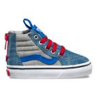 Vans Toddler Jersey Denim Sk8-hi Zip (imperial Blue/true White)