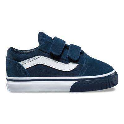 Vans Toddler Mono Bumper Old Skool V (dress Blues/true White)