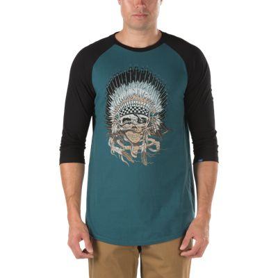 Vans Headdressed Raglan T-shirt (atlantic Deep/black) Mens T-shirts