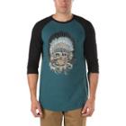 Vans Headdressed Raglan T-shirt (atlantic Deep/black) Mens T-shirts