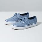 Vans Kids Lace Chambray Authentic Knotted (true Blue/true White)