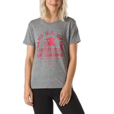 Vans Us Open Tower Crew Tee (grey Heather)