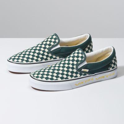 Vans Us Open Slip-on (3d Checker Trekking Green)