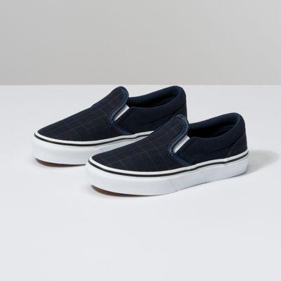 Vans Kids Suiting Slip-on (dress Blues/true White)