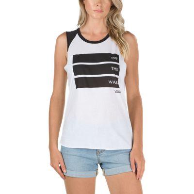 Vans Barred Muscle Tee (white-black)