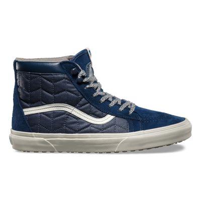 Vans Mens Shoes Skate Shoes Mens Shoes Mens Sandals Sk8-hi Mte Ca (mood Indigo/quilted)