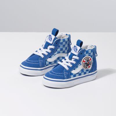 Vans X Shark Week Toddler Sk8-hi Zip (blue/true White)