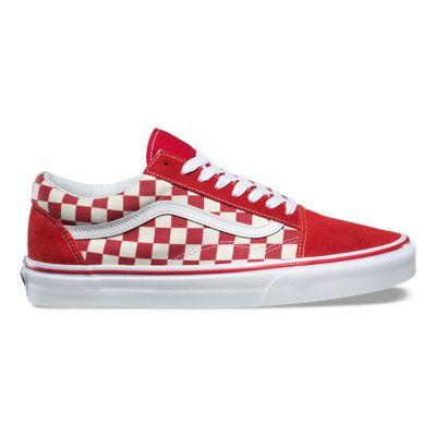 Vans Primary Check Old Skool (racing Red/white)