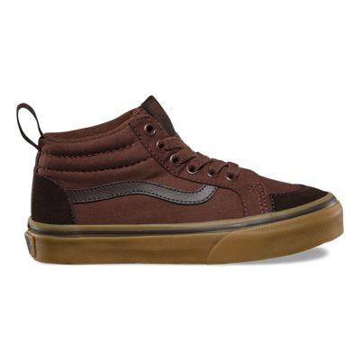 Vans Kids Suede Toe Cap Racer Mid (shaved Chocolate/mole)