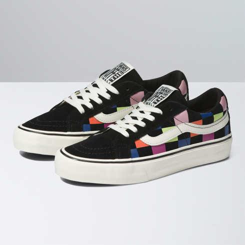 Vans Oversized Check Sk8-low Reissue Vr3 Sf Shoe (black/multi)