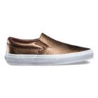 Vans Metallic Leather Slip-on (saddle Brown)