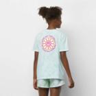Vans Kids Good All Around Bff Tee (green Ash Latte Wash)