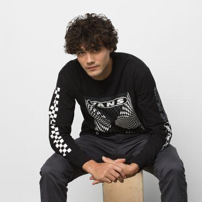 Vans Kaleidoscope Check Long Sleeve T-shirt (black)