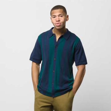 Vans Buttonwood Shirt (dress Blues/deep Teal)