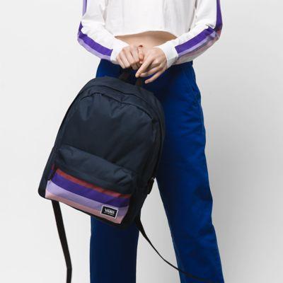 Vans Realm Classic Backpack (dress Blues Rally Stripe)
