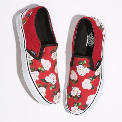 Vans Romantic Floral Slip-on (chili Pepper/true White)