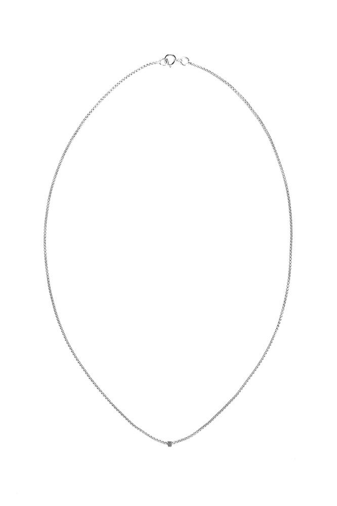 Velvet Clothing Square Bead Choker By Mara Carrizo Scalise-silver-mcs