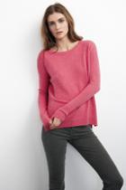 Velvet Clothing Delmy Textured Cashmere Sweater-flamingo-cashmereclassics