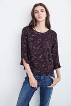 Velvet Clothing Dya Starburst Print Top-sangria-printchal