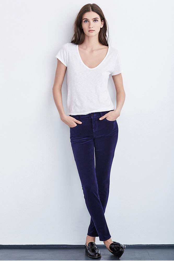 Velvet Clothing Toni Skinny Jean In Caspian Velveteen-caspian-denim