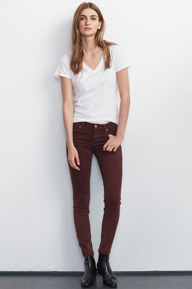 Velvet Clothing Toni Skinny Jean In Wine-wine-denim