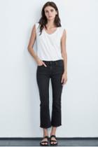 Velvet Clothing Twiggy High Rise Crop Jean In Coal-coal-denim