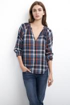 Velvet Clothing Fran Plaid Popover-sky-plaidandstripe