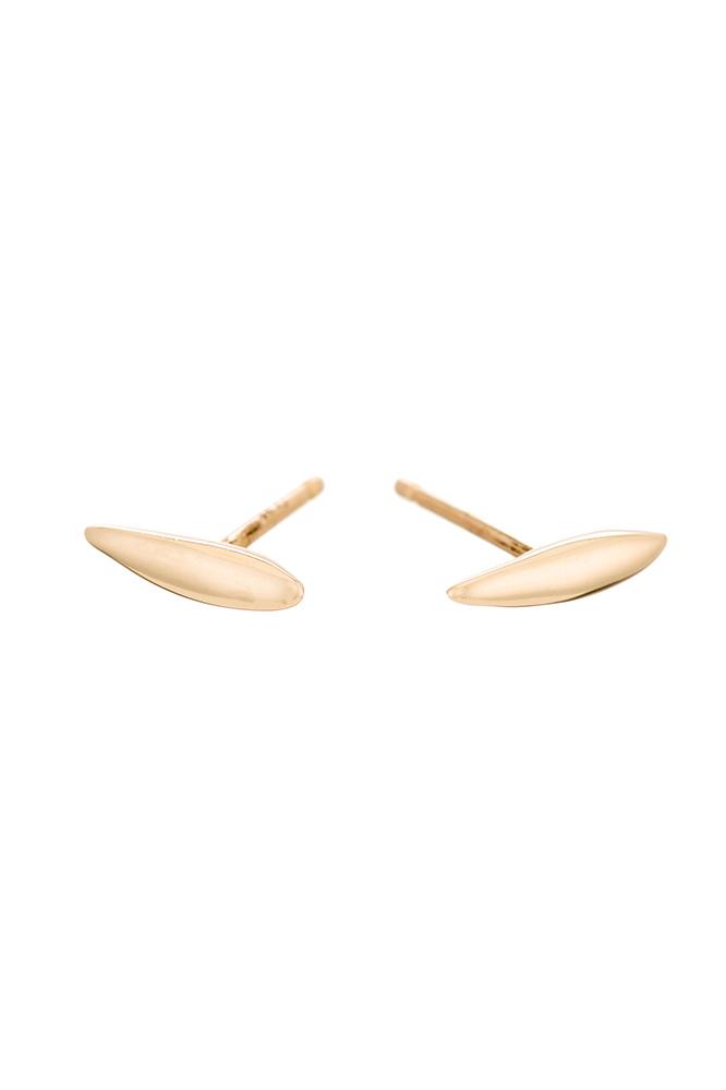 Velvet Clothing Raw Earrings By Mara Carrizo Scalise-gold-mcs