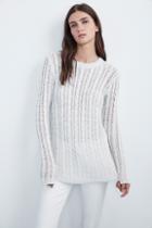 Velvet Clothing Avira Sheer Cable Knit Sweater  -winter-cable