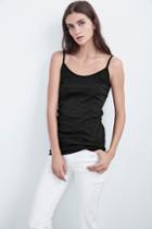 Velvet Clothing Magnolia Cotton Slub Tank-black-cotslub