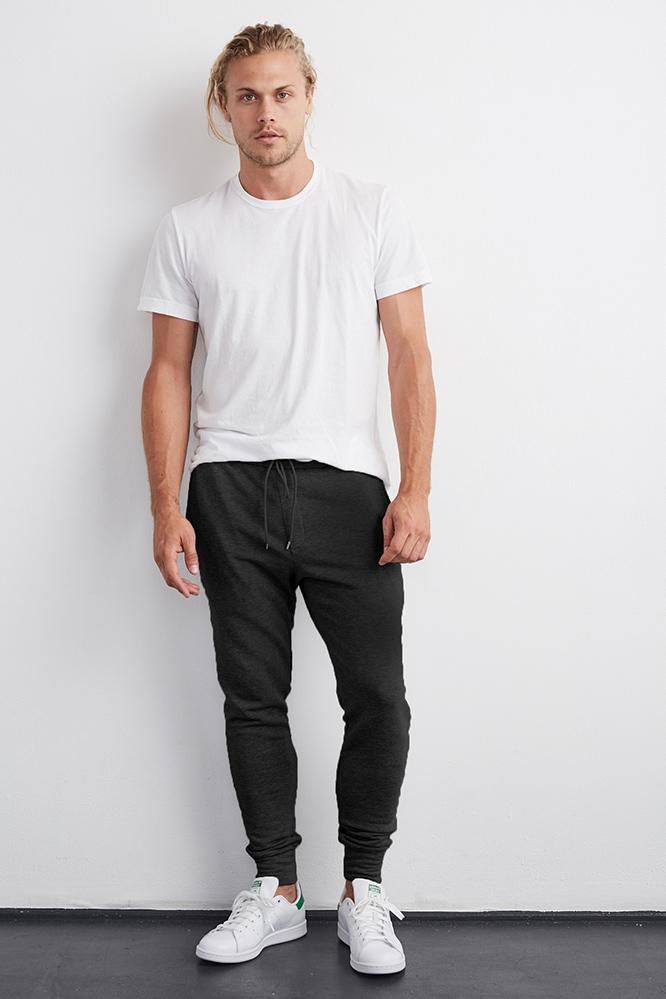 Velvet Men Crosby Luxe Fleece Jogger-black-luxeflc