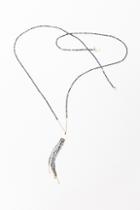 Velvet Clothing Dusk Hematite Tassel Long Necklace By Ild-ild-hem