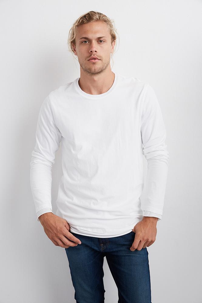 Velvet Men Charleston Crew Neck Jersey Tee-white-whisper